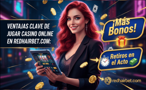 Ventajas Clave de Jugar Casino Online en redhairbet.com: Más Bonos y Retiros en el Acto