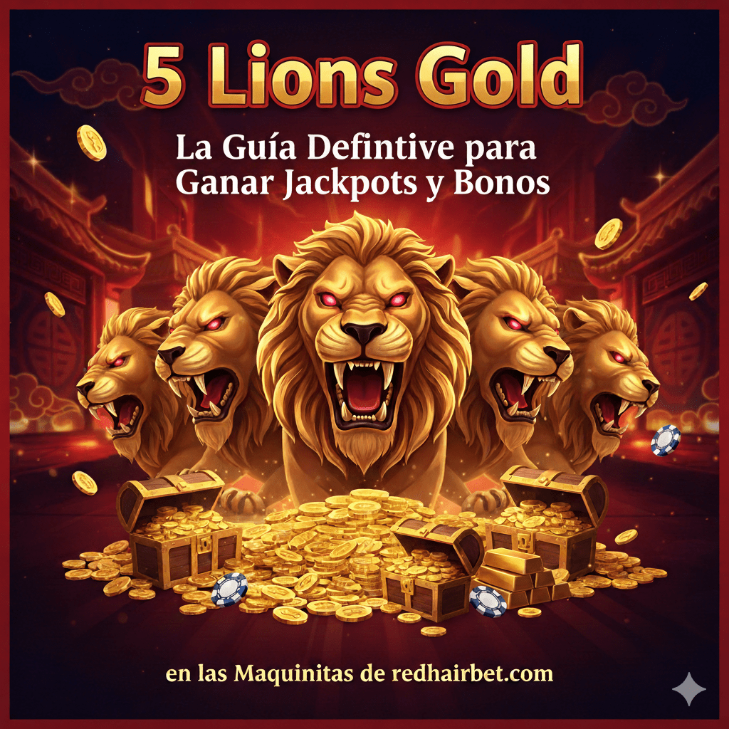 5 Lions Gold: La Guía Definitiva para Ganar Jackpots y Bonos en las Maquinitas de redhairbet.com