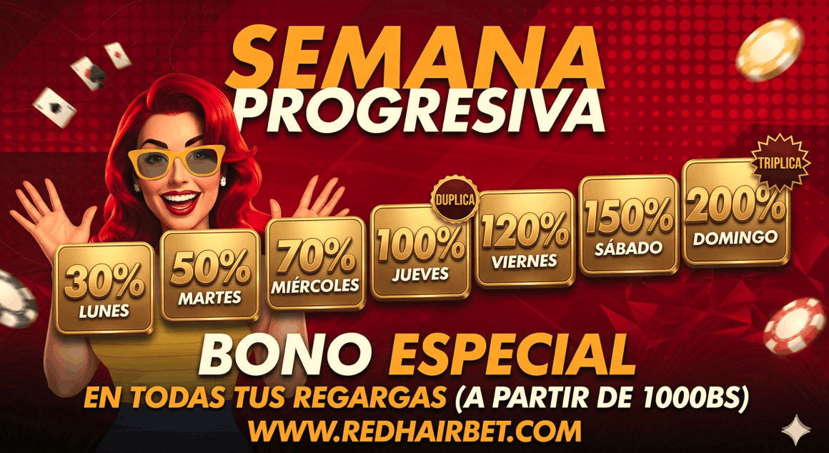 Semana Progresiva en RedHairBet: Tu lealtad tiene recompensa creciente